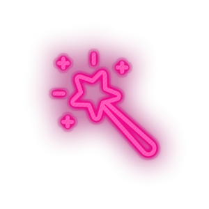 pink video game magic wand led neon factory
