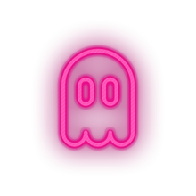 Charger l&#39;image dans la galerie, pink video game pacman enemy led neon factory
