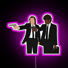 Charger l&#39;image dans la galerie, Vincent and Jules from Pulp Fiction RGB neon sign  pink