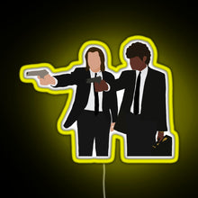 Charger l&#39;image dans la galerie, Vincent and Jules from Pulp Fiction RGB neon sign yellow