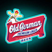 Charger l&#39;image dans la galerie, Vintage Old German Beer Logo sign lightblue 