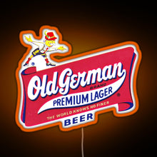 Charger l&#39;image dans la galerie, Vintage Old German Beer Logo RGB neon sign orange