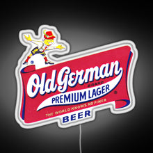 Charger l&#39;image dans la galerie, Vintage Old German Beer Logo neon sign white 