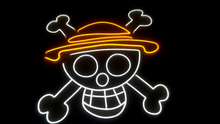 Charger l&#39;image dans la galerie, one piece luffy hat wall sign