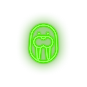 green walrus neon lights
