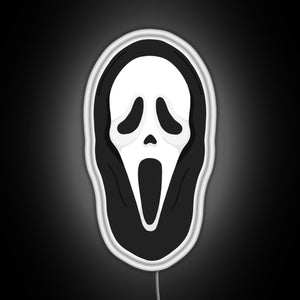 What s your favourite scary movie RGB neon sign white 