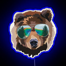 Charger l&#39;image dans la galerie, Yellowstone National Park Travel Bear RGB neon sign blue