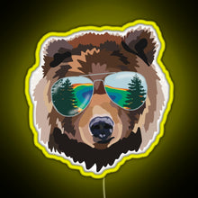 Charger l&#39;image dans la galerie, Yellowstone National Park Travel Bear RGB neon sign yellow