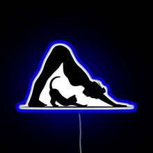 Charger l&#39;image dans la galerie, Yoga Cat RGB neon sign blue
