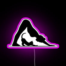 Charger l&#39;image dans la galerie, Yoga Cat RGB neon sign  pink