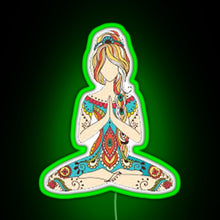Charger l&#39;image dans la galerie, Yoga Girl RGB neon sign green