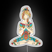 Charger l&#39;image dans la galerie, Yoga Girl RGB neon sign white 