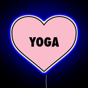 Yoga Love RGB neon sign blue