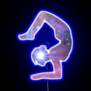 Yoga RGB neon sign blue