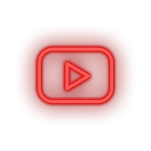 Charger l&#39;image dans la galerie, red youtube social network brand logo led neon factory