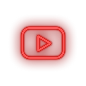 red youtube social network brand logo led neon factory