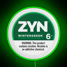 Charger l&#39;image dans la galerie, Zyn Wintergreen 6mg RGB neon sign green